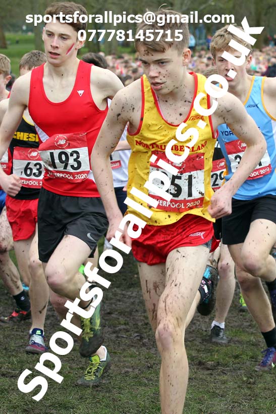 Intermediate boys, 2020 New Balance English Schools Champs., Sefton Park, Liverpool. Photo: David T. Hewitson/Sports for All Pics
